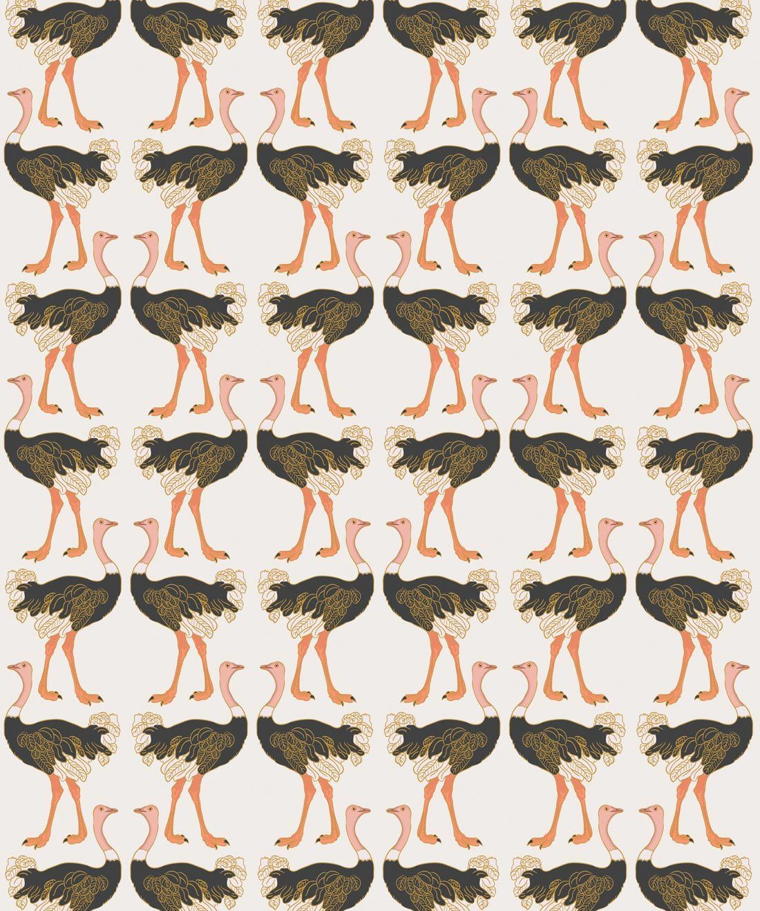 Ostrich Strut Wallpaper