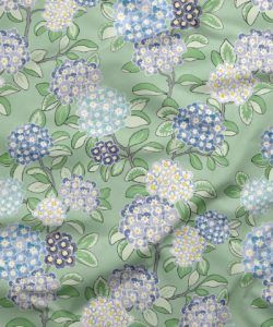 Hydrangea Fabric Green