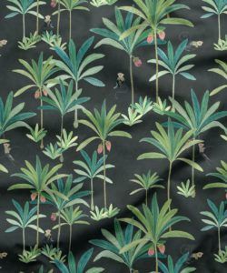 Monkey Palm Fabric Charcoal