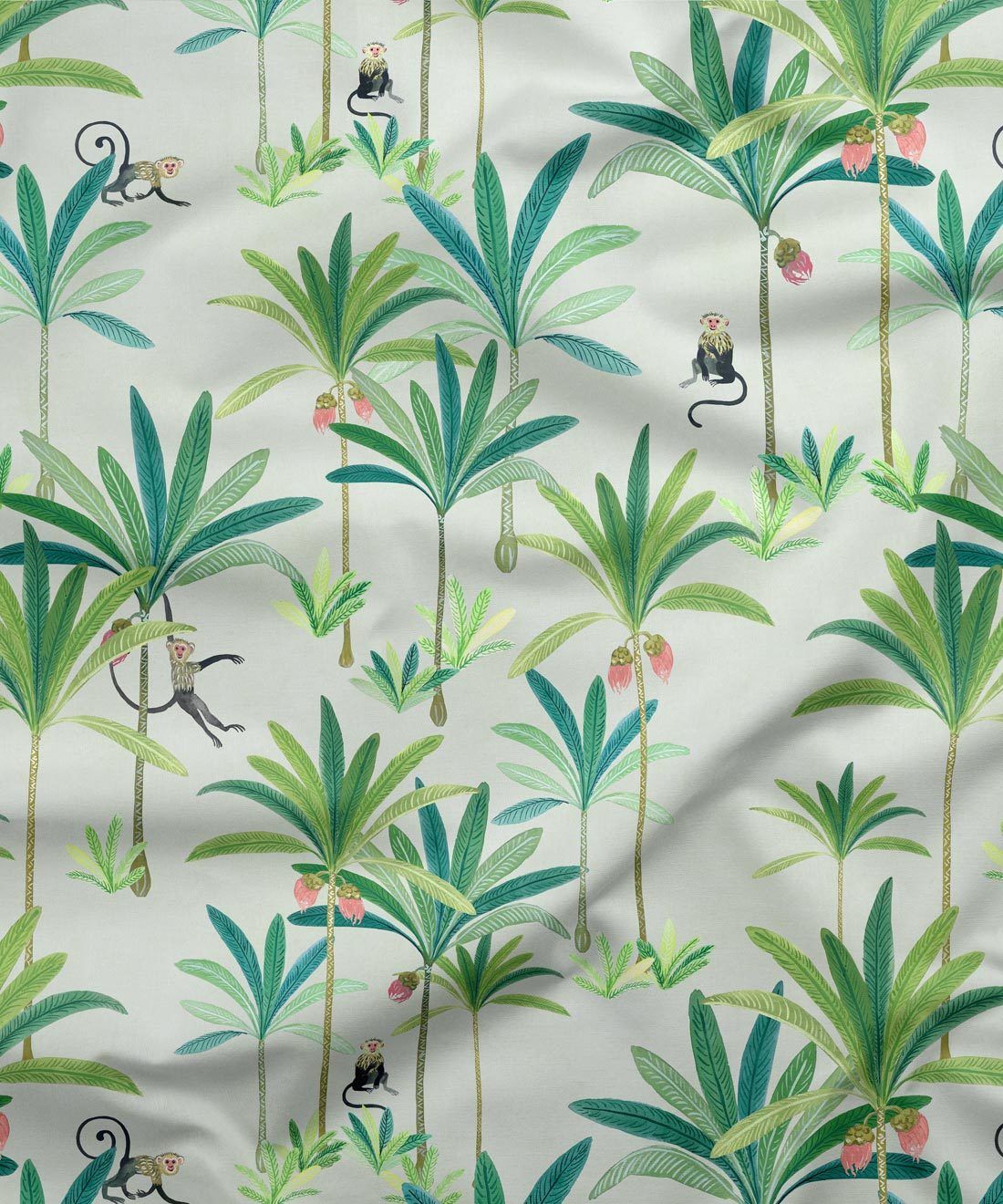 Monkey Palm Cream Fabric