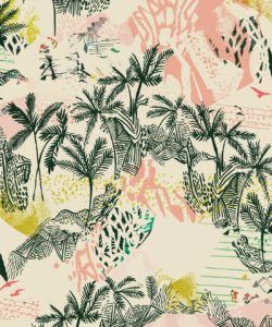 Queen Palm Wallpaper, Palm Trees by Kitty McCall, Milton & King, Australia