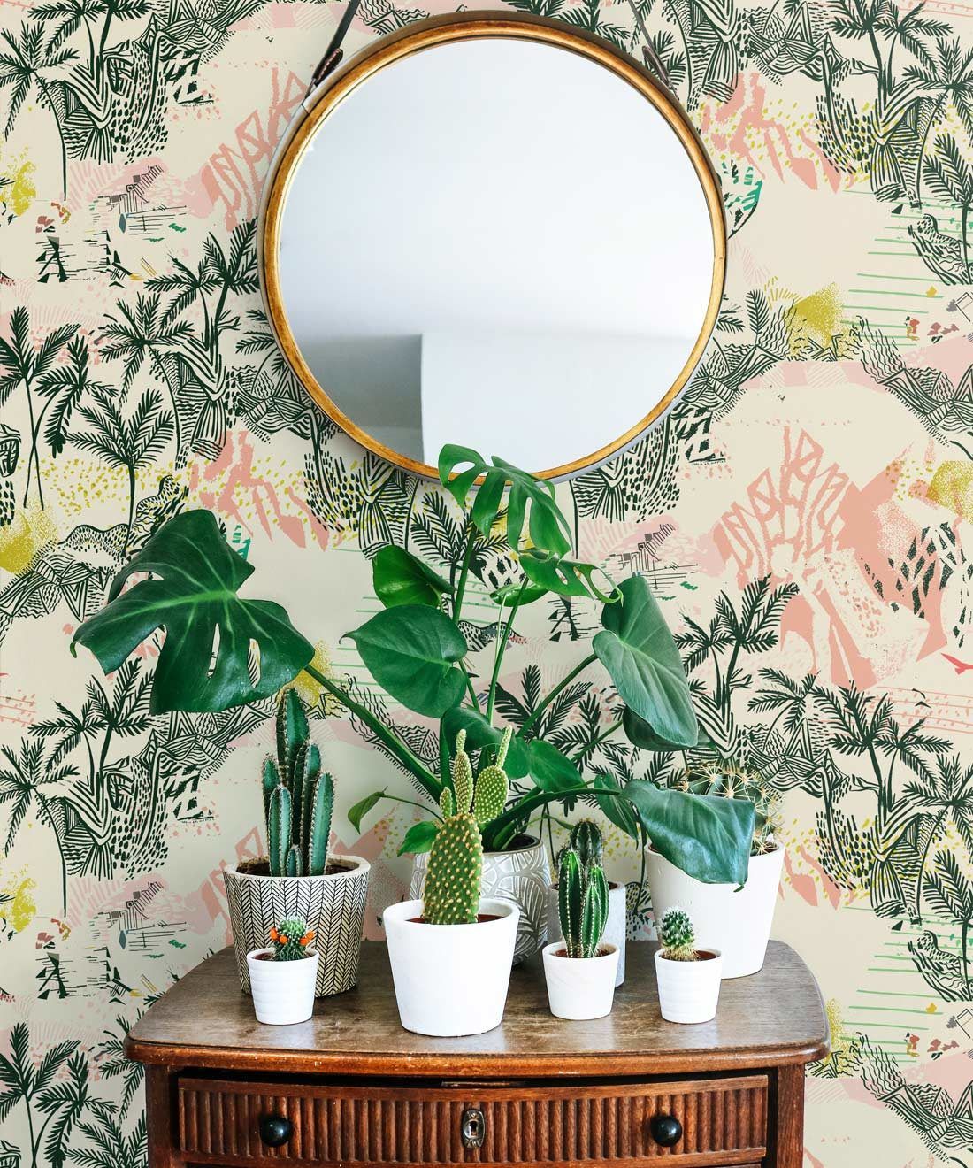 Queen Palm Wallpaper, Palm Trees by Kitty McCall, Milton & King, Australia