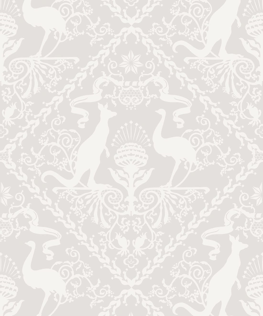 In Australia We Trust Bondi • Australian Wallpaper • Australian Coat of Arms • Milton & King Australia • Grey Wallpaper