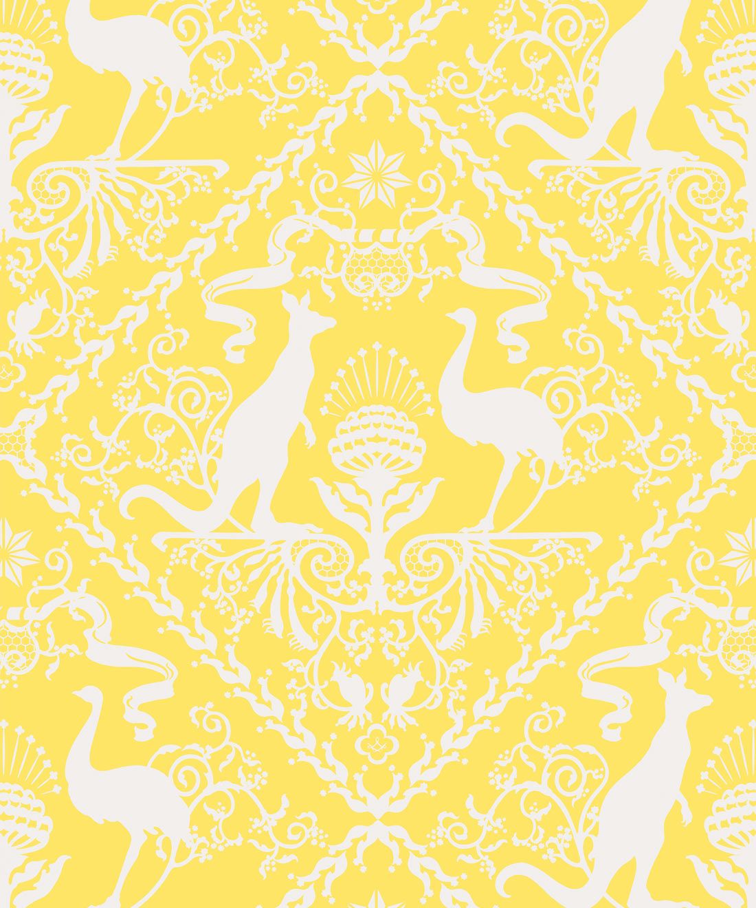 In Australia We Trust Sunshine • Australian Wallpaper • Australian Coat of Arms • Milton & King • Yellow Wallpaper