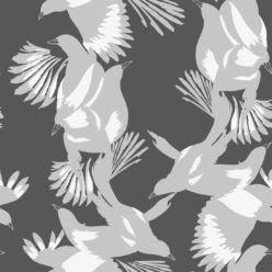 Magpie Wallpaper • Milton & King • Kingdom Home • Bird Wallpaper • Slate Swatch