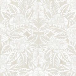 Calcutta Wallpaper • Flower and Leaf Motif Design • Ethnic Wallpaper • Beige Wallpaper • Swatch