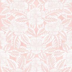 Calcutta Wallpaper • Flower and Leaf Motif Design • Ethnic Wallpaper • Pink Wallpaper • Swatch