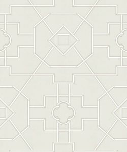 Trellis Wallpaper • Geometric Wallpaper • Beige Wallpaper • Swatch