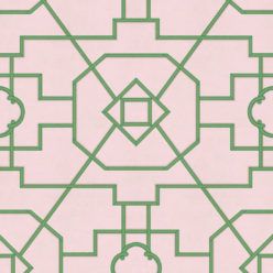 Trellis Wallpaper • Geometric Wallpaper • Pink Wallpaper • Swatch