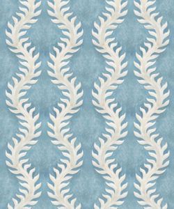 Fern Wallpaper • Blue Wallpaper • Swatch