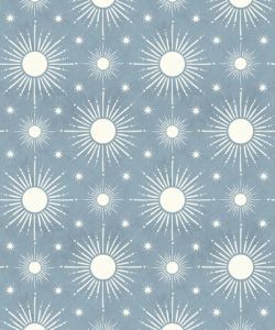 Sun Light Star Bright Wallpaper • French Blue• Swatch