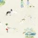 At The Dog Park Wallpaper • Kids Wallpaper • Cream • Swatch