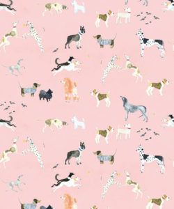 Doggies Wallpaper • Dog Wallpaper • Pink • Swatch