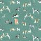 Doggies Wallpaper • Dog Wallpaper • Turquoise • Swatch