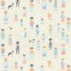 Paper Dolls wallpaper • Cream • Swatch