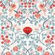 Turtle Doves Wallpaper • Bold Colorful Bird Wallpaper • Peppermint • Swatch