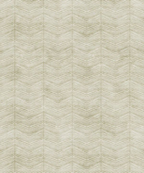 Green Herringbone Wallpaper