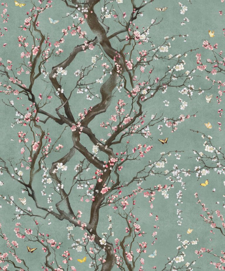 Floral Japanese Wallpaper