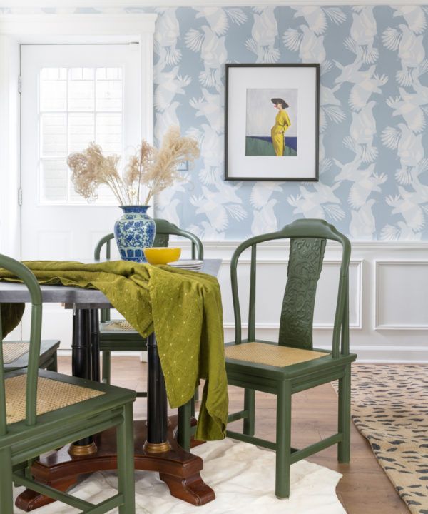 Magpie Wallpaper • Australia Collection by Kingdom Home • Blue Wallpaper • Bird Wallpaper • Photo by Jewel Marlowe • Milton & King UK