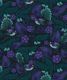 Faintails Wallpaper • New Zealand • Bird Wallpaper • Kowhai Tree • Kowhai Flowers • Dark Purple Blue Wallpaper • Midnight Colorway