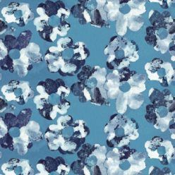 Cherry Blossom Wallpaper Indigo Blue • Shibori Floral • Swatch