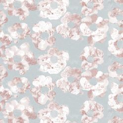 Cherry Blossom Wallpaper • Shibori Floral • Sage Swatch