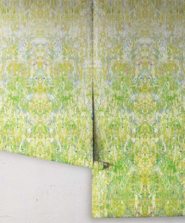 Ramose Wallpaper by Simcox • Color Moss • Abstract Wallpaper • rolls