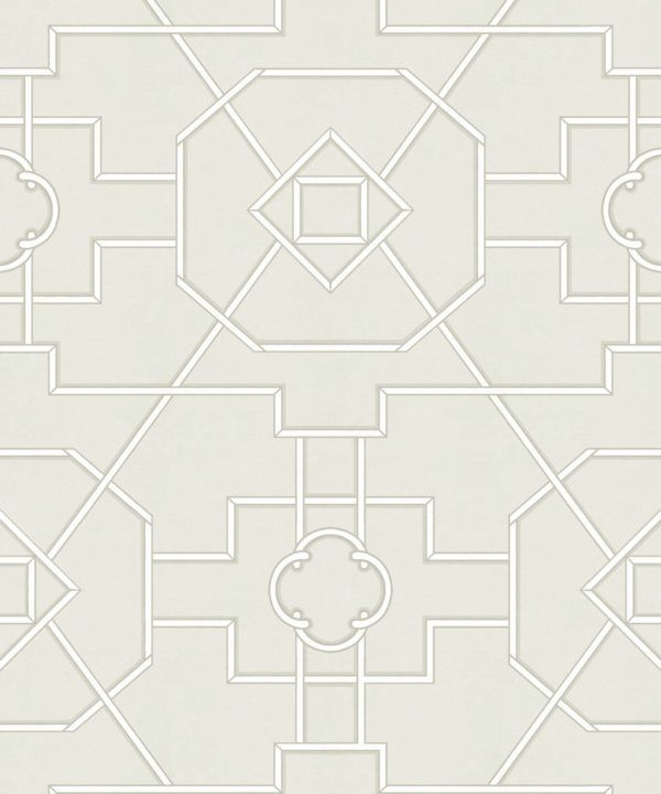 Trellis Wallpaper • Geometric Wallpaper • Beige Wallpaper • Swatch