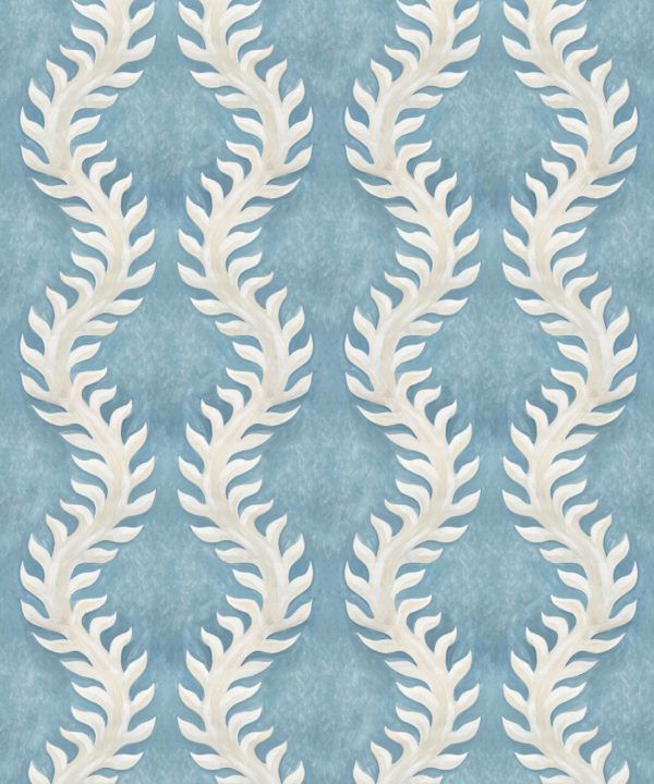 Fern Wallpaper • Blue Wallpaper • Swatch