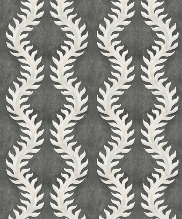 Fern Wallpaper • Gray Wallpaper • Swatch