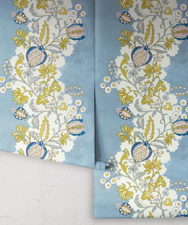 Pomegranate Wallpaper • French Blue • Rolls