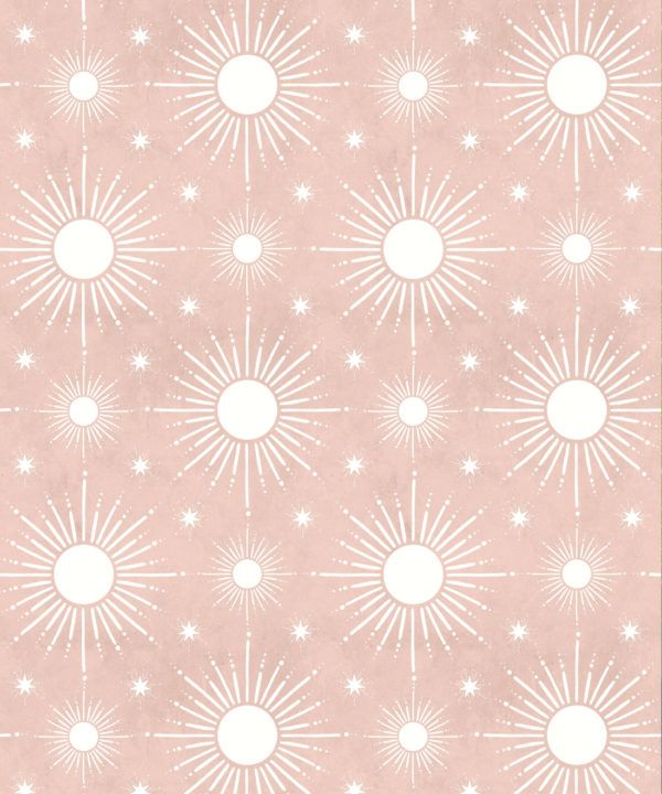 Sun Light Star Bright Wallpaper • Dusty Pink • Swatch