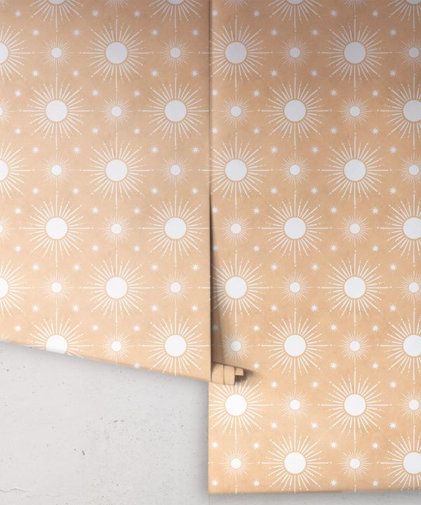 Sun Light Star Bright Wallpaper • Salmon• Rolls