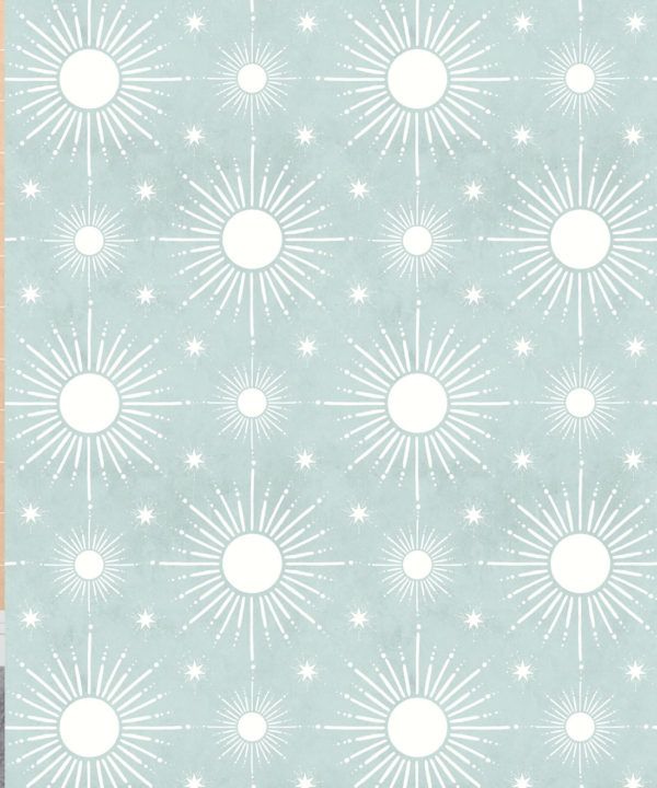 Sun Light Star Bright Wallpaper • Sea Spray • Swatch