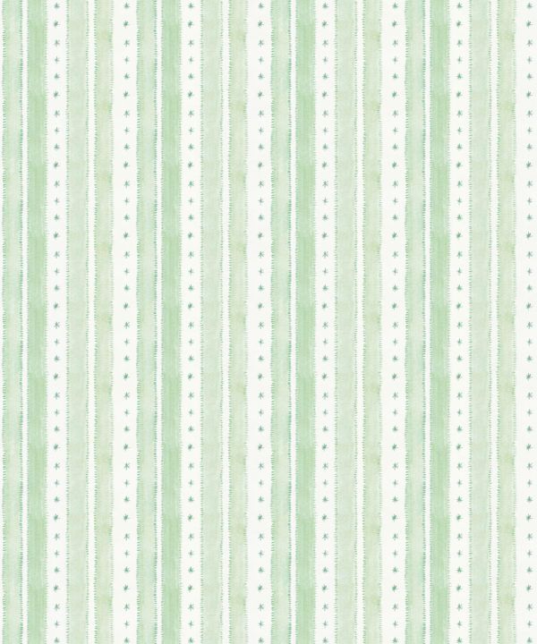 Star Stripe Wallpaper • Green • Swatch