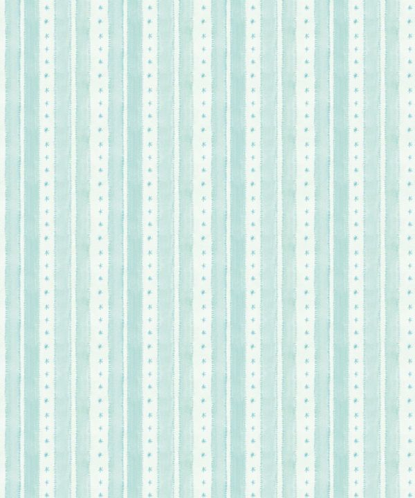 Star Stripe Wallpaper • Turquoise • Swatch