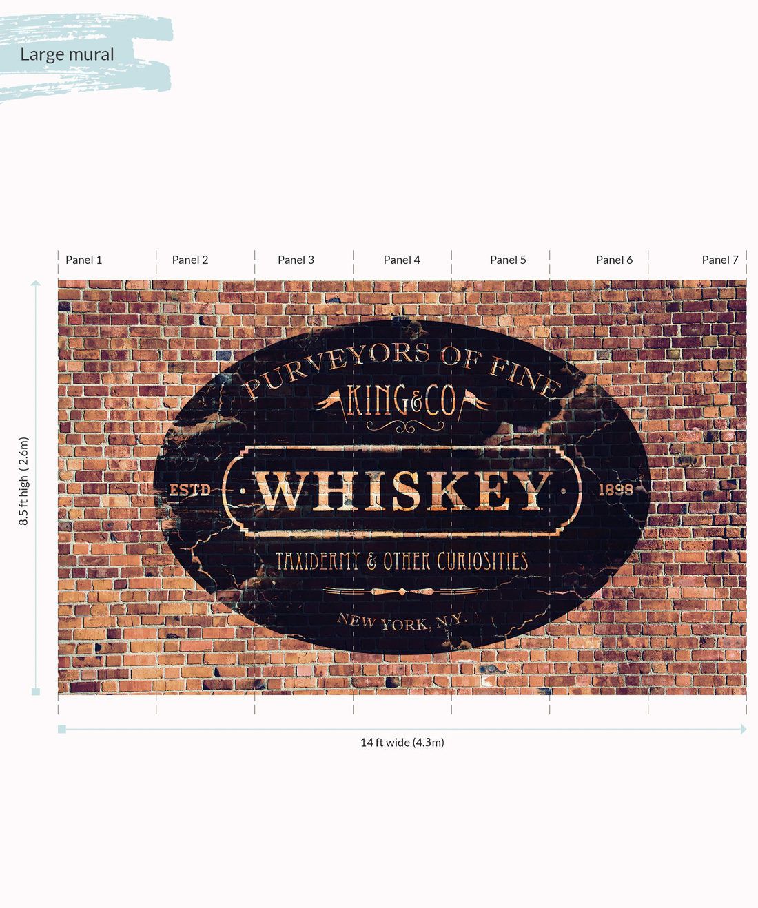 King & Co Whiskey Mural - Large