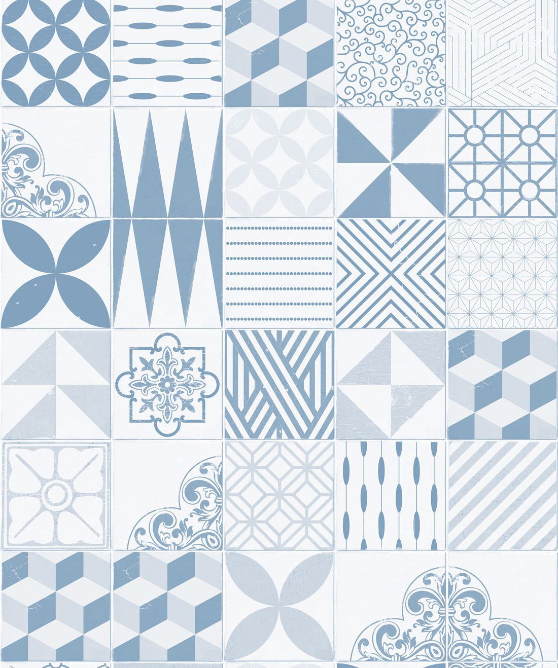 Cement Tiles Pale Blue