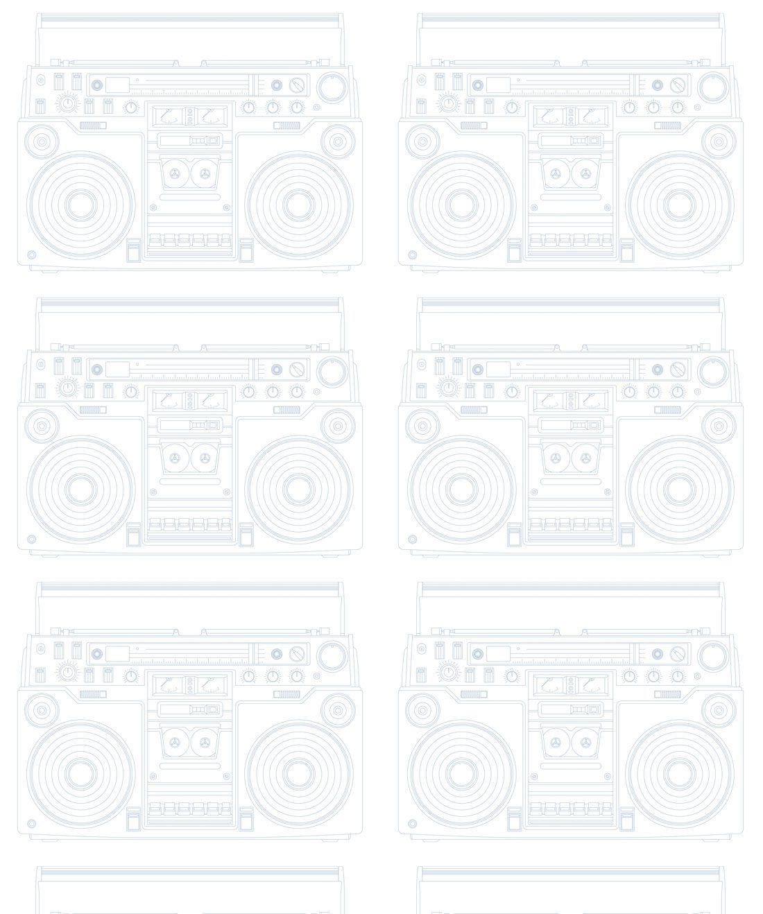 BoomBox PaleBlue Wallpaper