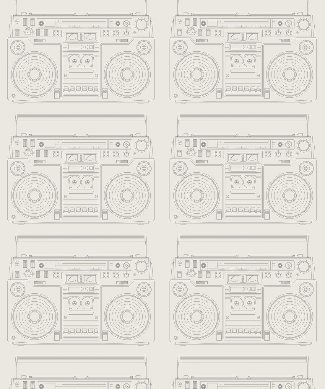 Boom Box Wallpaper Retro