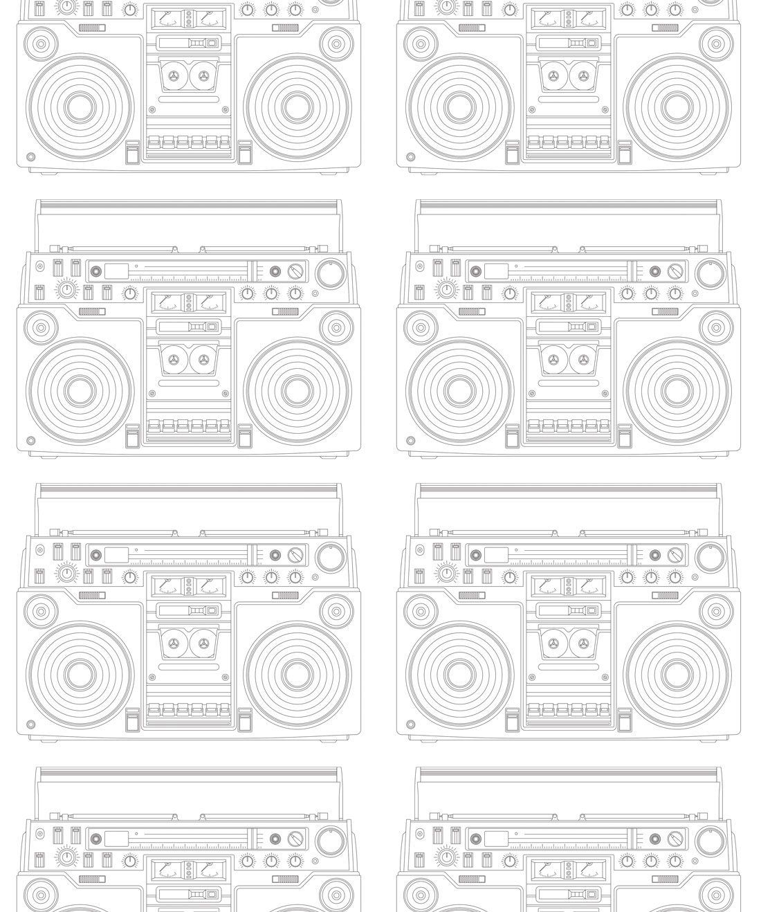 Boom Box White