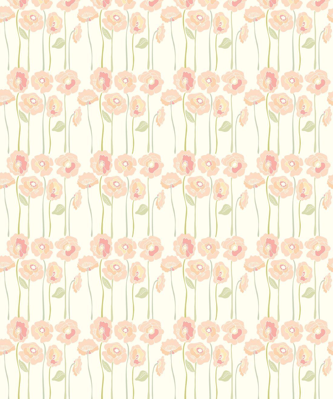 Long Stem Posies Wallpaper