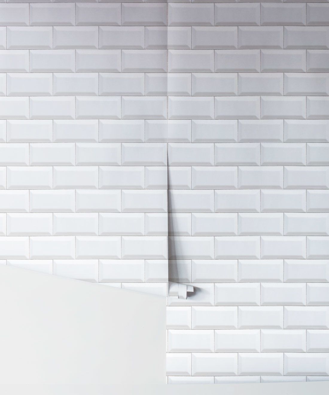 White Subway Tiles Wallpaper - Image 3