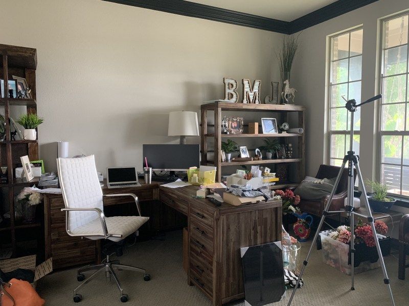 Brown Masculine Office • Before Photo • We're The Joneses • Merichelle Jones