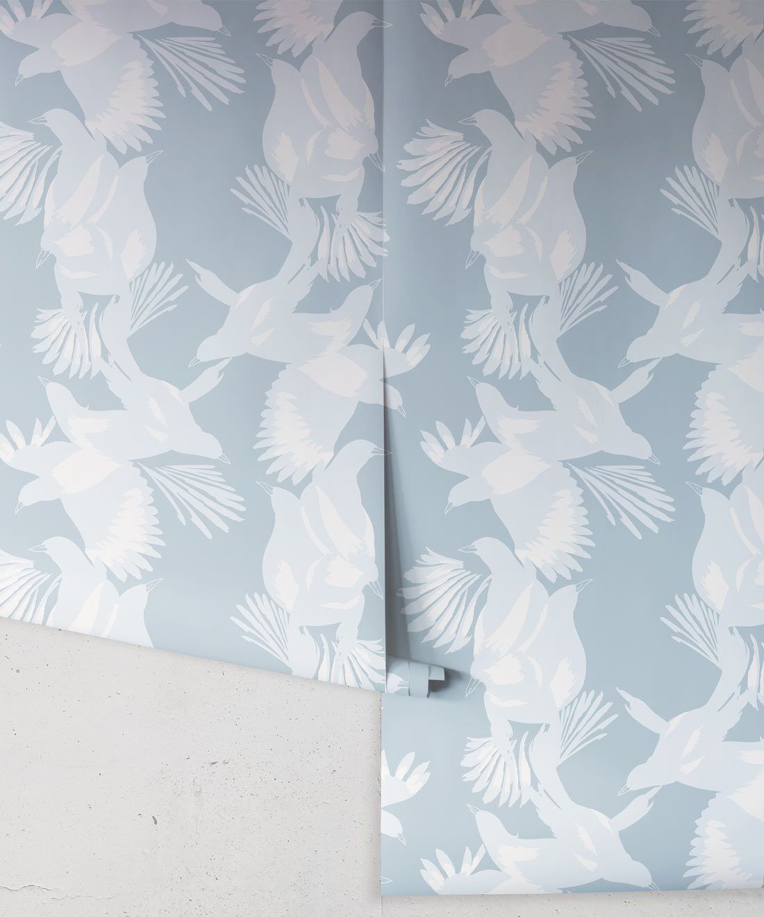 Magpie Wallpaper • Milton & King USA • Blue Bell Wallpaper Roll