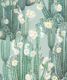 San Pedro Wallpaper Aqua • Cactus Wallpaper • Succulents Wallpaper • Desert Wallpaper Swatch