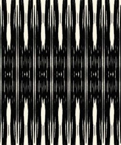 Ikat Wallpaper • Black & White Wallpaper • Kitty McCall • Swatch