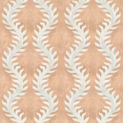 Fern Wallpaper • Salmon Wallpaper • Swatch