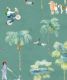 At The Dog Park Wallpaper • Kids Wallpaper • Turquoise • Swatch