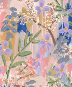 Daphne Wallpaper • Colorful Floral Wallpaper • Tiff Manuell • Abstract Expressionist Wallpaper • Swatch